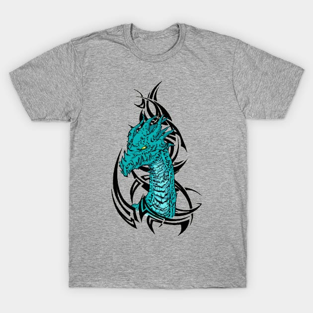 aqua dragon T-Shirt by Bluedevil